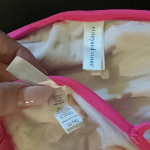 Vineyard Vines Girls Two Piece Swim Suit Size L - Picture 3 of 3